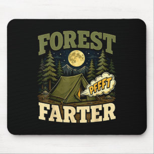 Mousepad humor de barraca de camping na floresta farto