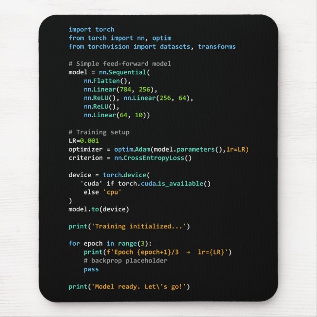 Mousepad Humor de Codificação - Lógica de Desenvolvedor e V (Frente)