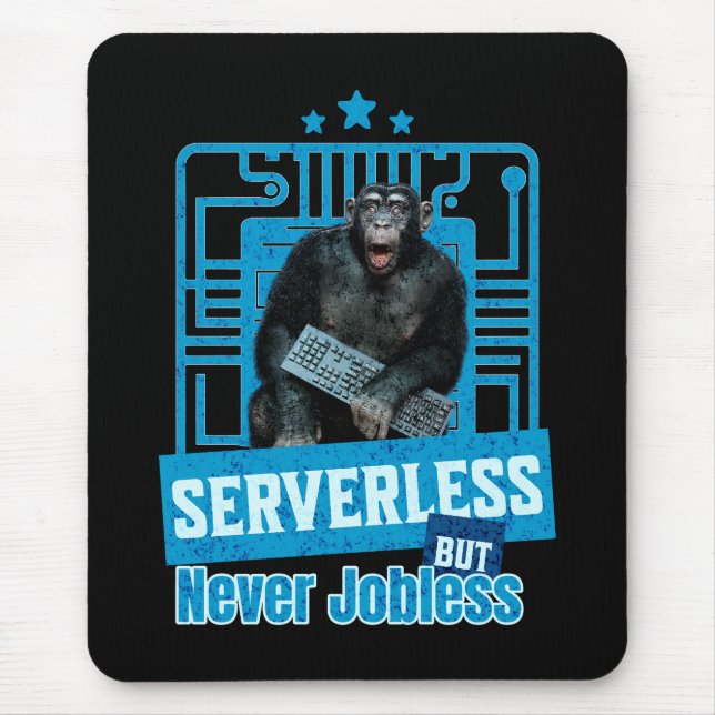 Mousepad Humor de Desenvolvedor de Macaco Engraçado Sem Ser (Frente)