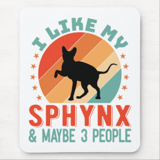 Mousepad Humor de Proprietário de Gatos Sphynx, Sem Cabelo,
