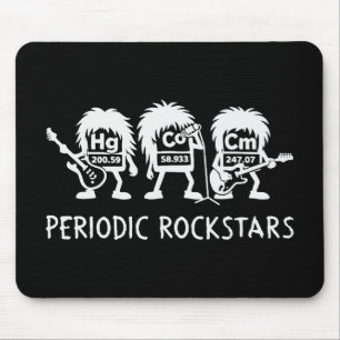 Mousepad Humor de Química de Astros do Rock Periódicos
