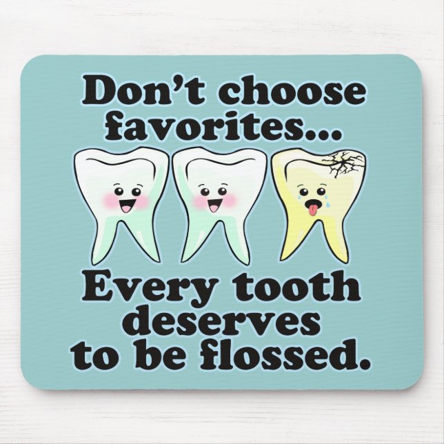 Mousepad Humor dental engraçado (Frente)