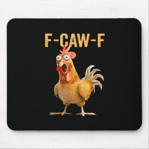 Mousepad Humor Divertido Gótico Corvo F-Caw-F