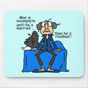 Mousepad Humor então terminado incompleto do casamento