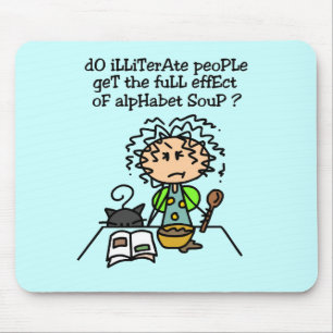 Mousepad Humor Pessoas analfabeto