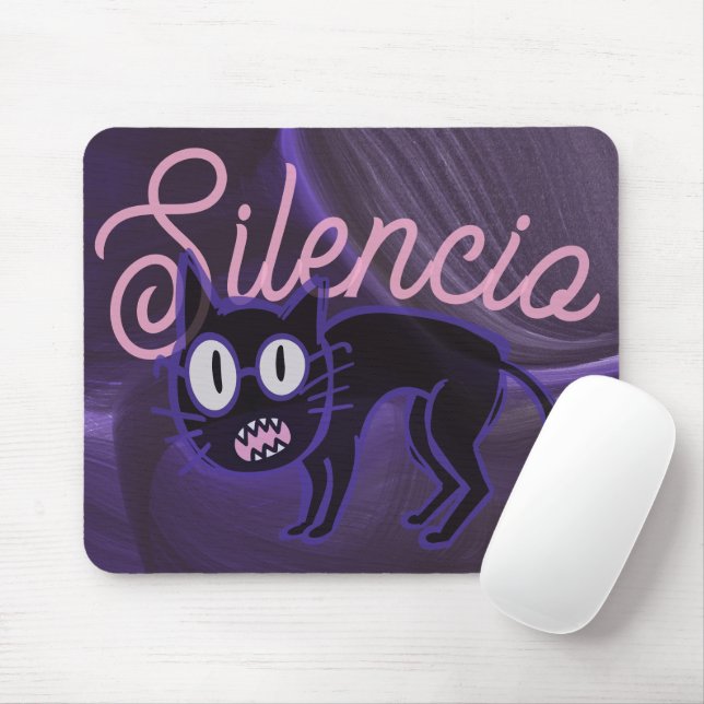 Mousepad Humor silencioso de gato! (Com mouse)