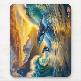 Mousepad Humpbacks em Sunset Design por rico AMeN Gill