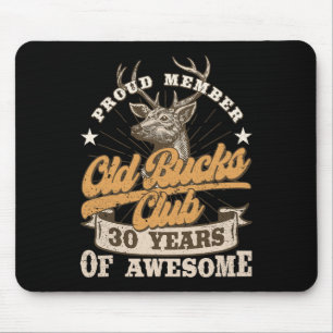 Mousepad Hunter aniversário de 30 anos Old Bucks Club Men 3
