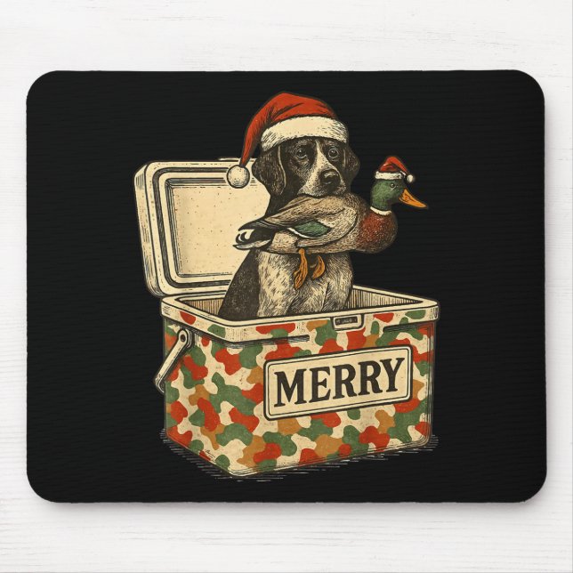 Mousepad Hunter Dad Christmas Mallard Xmas Duck Lover Women (Frente)