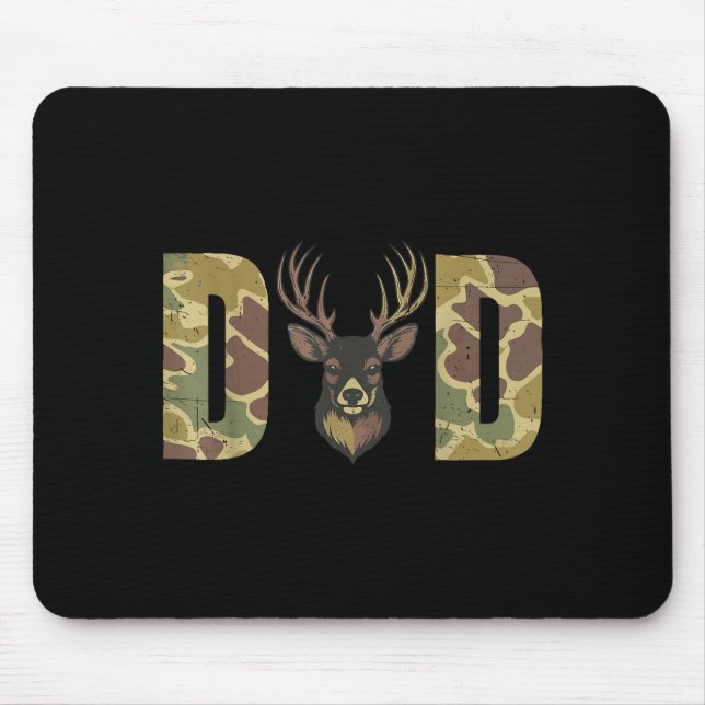 Mousepad Hunting Dad Camo Deer Hunting Gift From Son Daught (Frente)