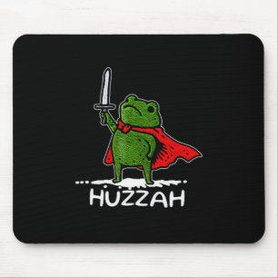 Mousepad Hurra Cavaleiro Sapo Citação Meme Espada Engraçada