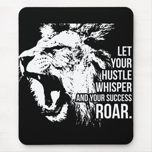 Mousepad Hustle e Sucesso - Duro de Trabalho - Motivação do (Frente)
