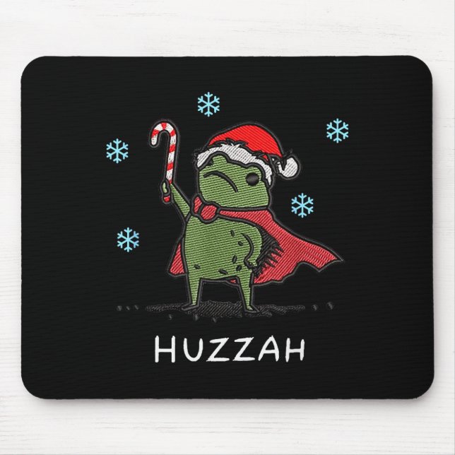Mousepad Huzzah Frog Knight Funny Sword Meme Quote Christma (Frente)