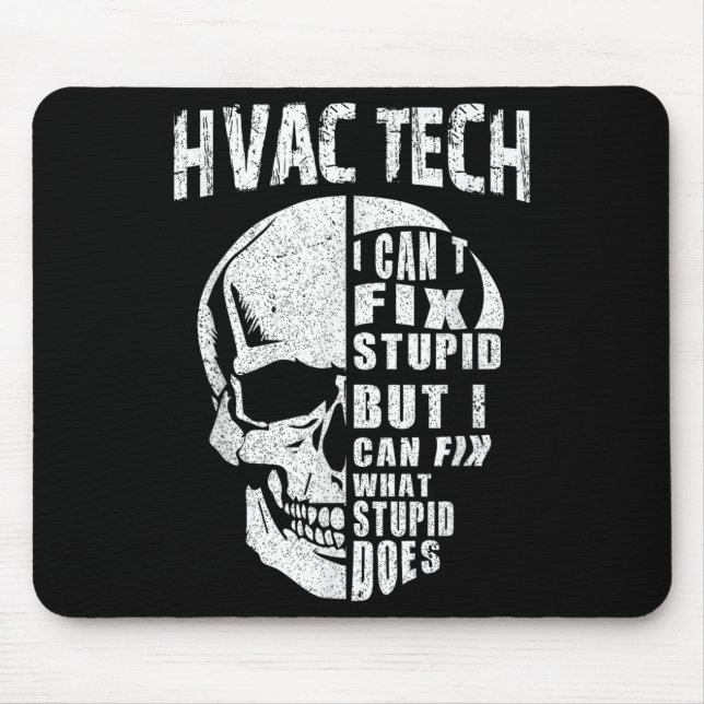 Mousepad Hvac Tech para Homens Engraçado Não consigo conser (Frente)