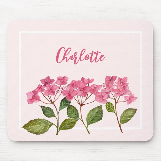 Mousepad Hydrangea, Cor-de-Água, Lacecaps, Flor (Frente)