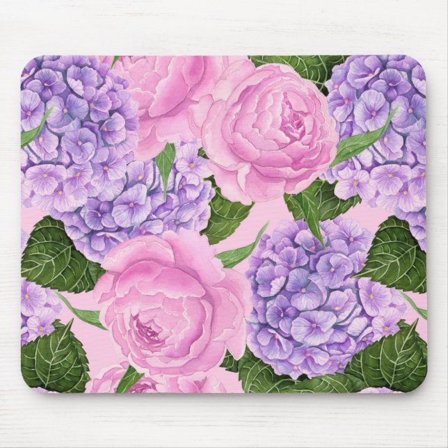 Mousepad Hydrangea e padrões de colônia (Frente)