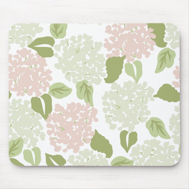 Mousepad Hydrangea floral do avô, bonito (Frente)