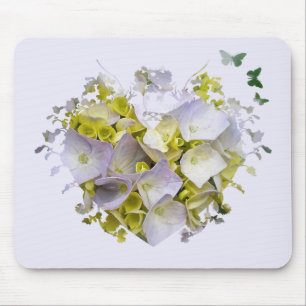 Mousepad Hydrangeas em um Coração