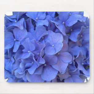 Mousepad Hydrangeas florais elegantes de periguito azul