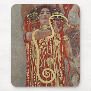 Mousepad Hygieia por Gustav Klimt, Arte Nouveau Antiga