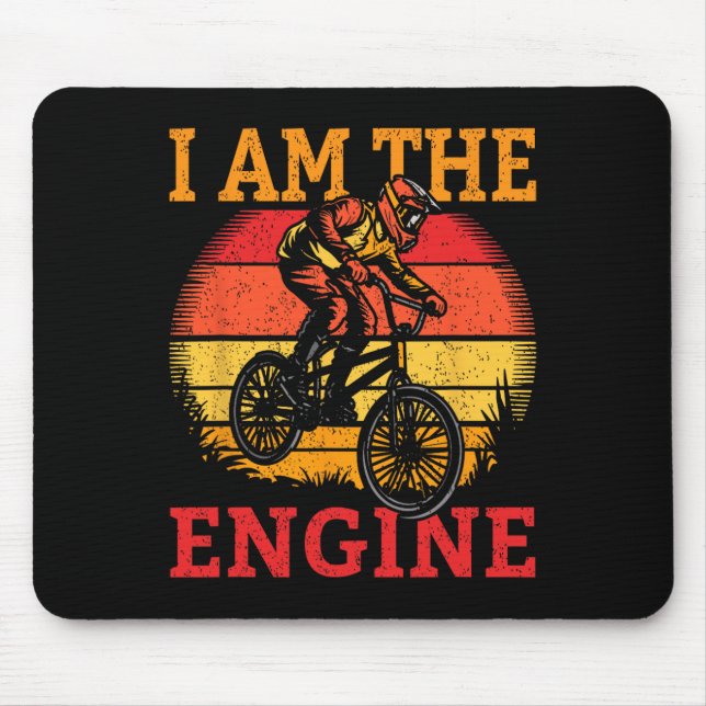 Mousepad I Am The Engine Mountain Biker Sunset  (Frente)