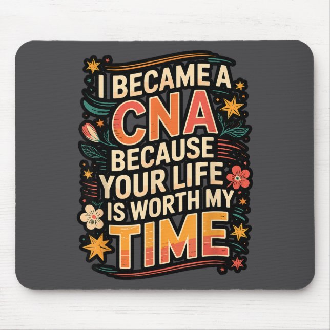 Mousepad I Became A Cna Proud Nurse Nursing Saying Quote Gi (Frente)