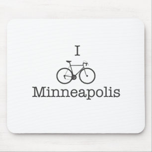 Mousepad I Bike Minneapolis - Texto preto