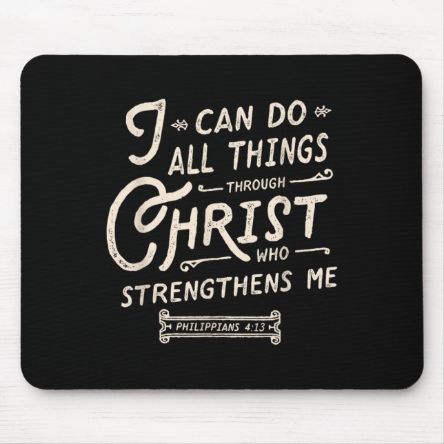 Mousepad I Can Do All Thing Through Christ Bible Verse Quot (Frente)