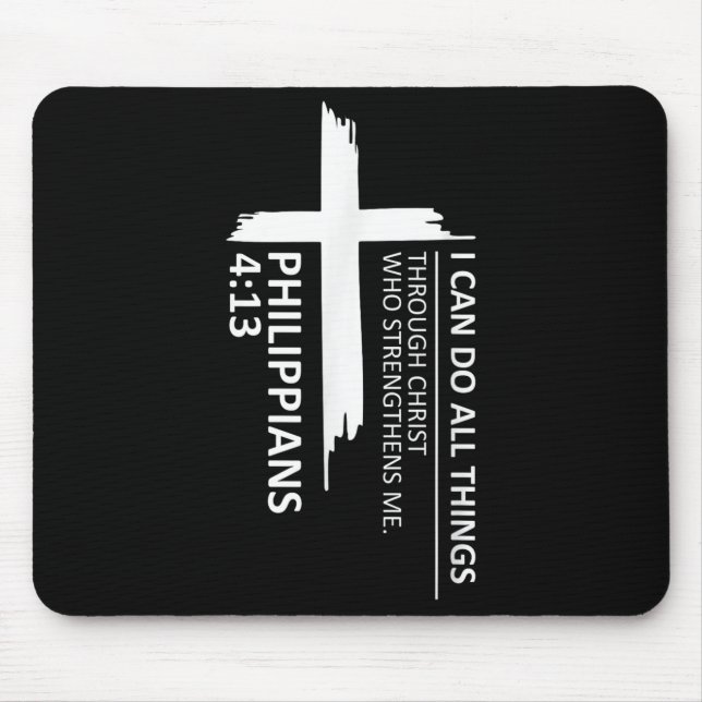 Mousepad I Can Do All Things Philipans 4_13 Insrational Fai (Frente)