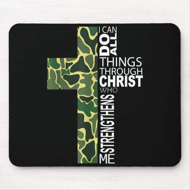 Mousepad I Can Do All Things Through Christ Who Strengthens (Frente)