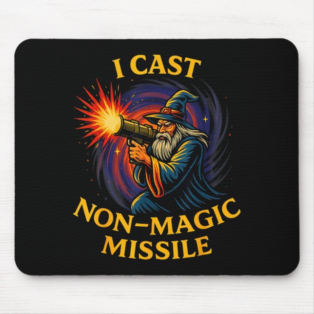 Mousepad I Cast Non-magic Missile Funny Wizard Parody Meme  (Frente)