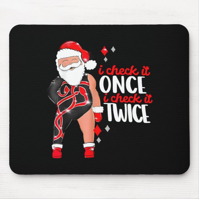 Mousepad I Check It Once Then I Check It Twice Santa 1989 C (Frente)