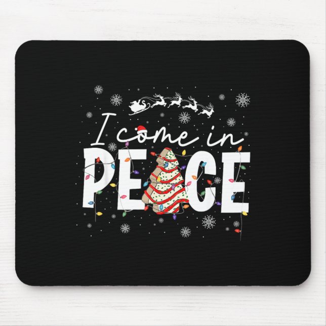 Mousepad I Come In Peace Couple Matching Ugly Christmas Swe (Frente)