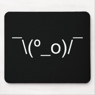 Mousepad I Dunno LOL ¯\(º_o)/ Emoticon Japonês Kaomoji