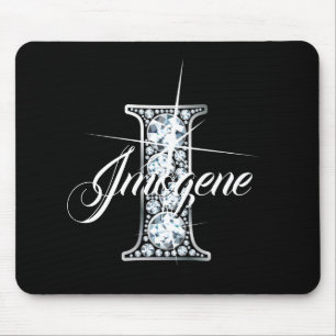 Mousepad I Faux Diamond Bling Monograma