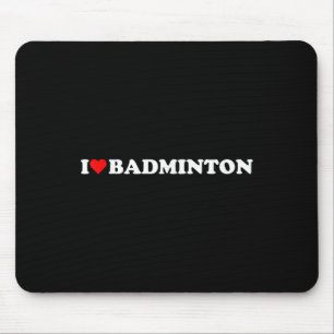 Mousepad I Hearminton I Love Badminton Hobby Theme Lov