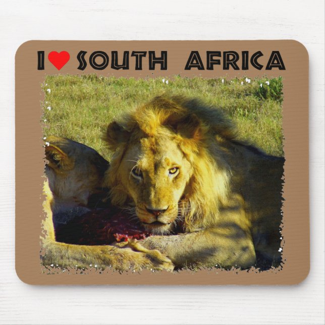 Mousepad I Heart Africa Lion Stare (Frente)