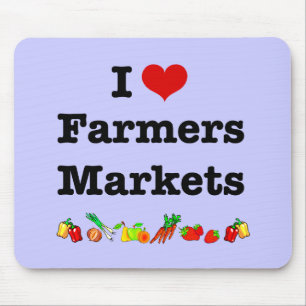 Mousepad I Heart Farmers Markets