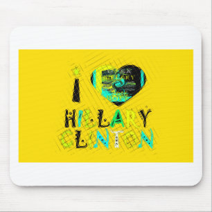 Mousepad I Heart Hillary Clinton: Arte de Expressão de Graf