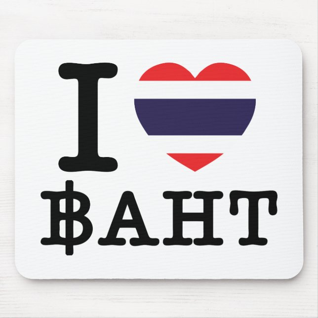 Mousepad I Heart (Love) Baht (Frente)