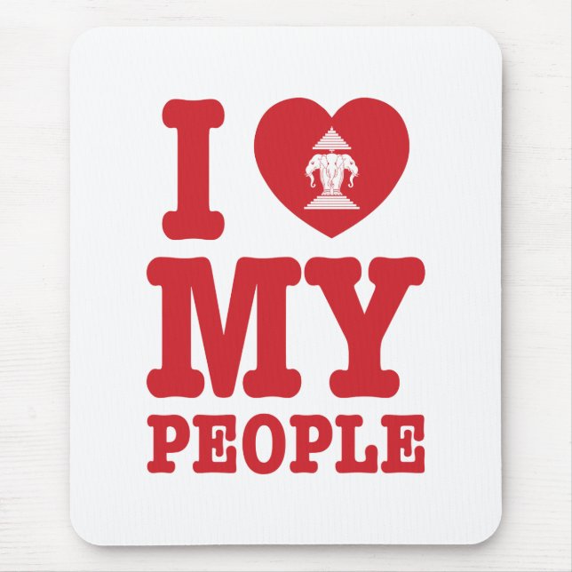Mousepad I Heart (Love) Erawan My Lao Pessoas (Frente)