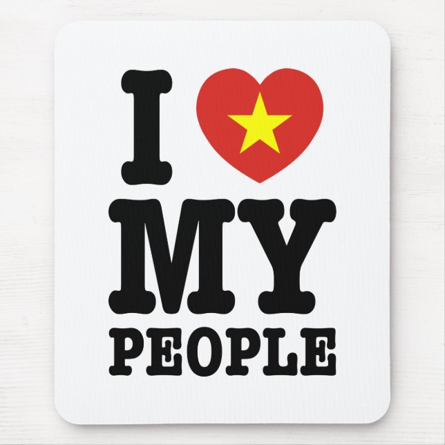 Mousepad I Heart (Love) My Viet Pessoas (Frente)