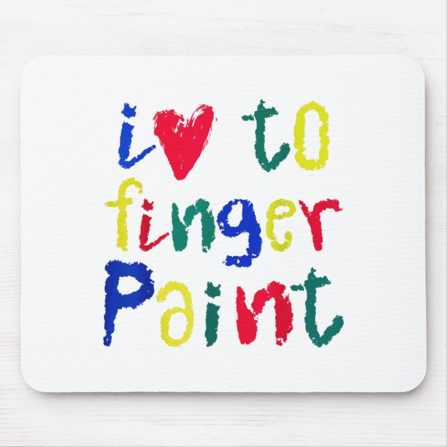 Mousepad I Heart Love To Finger Paint - Funny Couple  (Frente)