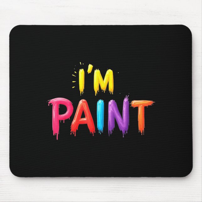 Mousepad I Heart Love To Finger Paint I'm Paint Cute Couple (Frente)