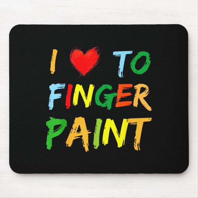 Mousepad I Heart Love To Finger Paint I'm Paint Cute Couple (Frente)