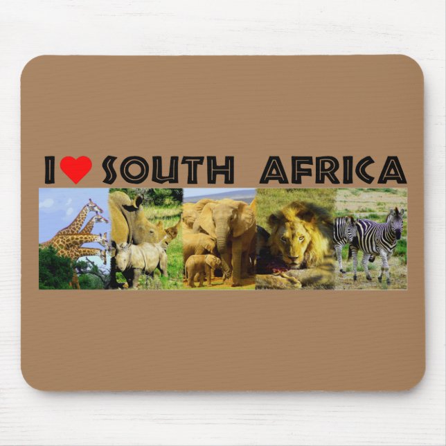 Mousepad I Heart South Africa Wildlife Photos (Frente)
