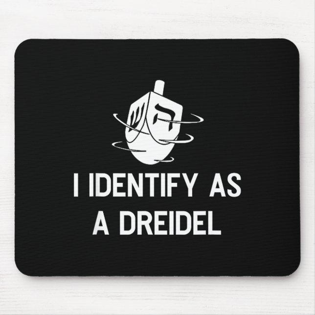 Mousepad I Identify As A Dreidel Funny Hanukkah Gelt Menora (Frente)