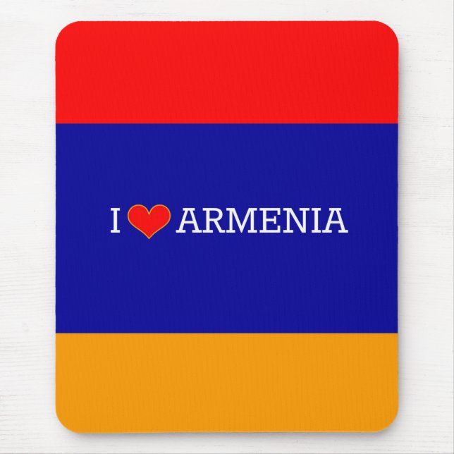 Mousepad I Love Armenia, flag of Armenia (Frente)