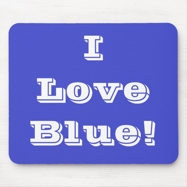 Mousepad I Love Blue (Frente)