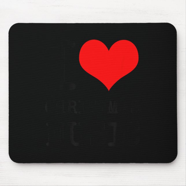 Mousepad I Love Christmas Music - Funny Christmas  (Frente)